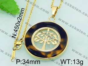 Stainless Steel Gold-plating Pendant  - KP41758-K