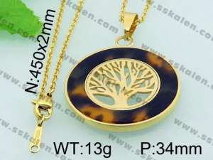 Stainless Steel Gold-plating Pendant  - KP41764-K