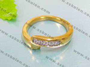 Stainless Steel Gold-plating Ring  - KR14934-K