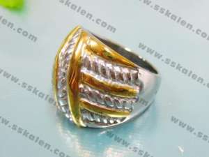 Stainless Steel Gold-plating Ring  - KR14963-D