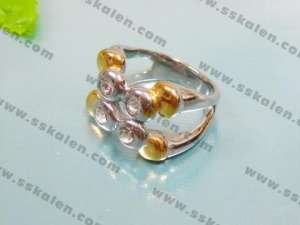 Stainless Steel Gold-plating Ring  - KR15015-D