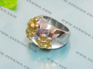 Stainless Steel Gold-plating Ring  - KR15036-D
