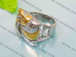 Stainless Steel Gold-plating Ring - KR15233-T