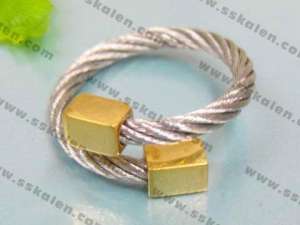 Stainless Steel Gold-plating Ring - KR16957-T