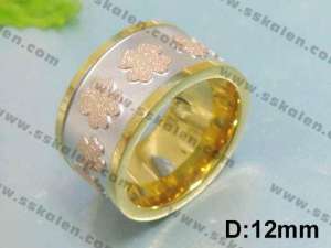 Stainless Steel Gold-plating Ring - KR17197-D