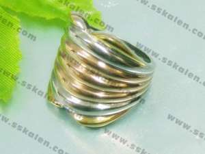 Stainless Steel Gold-plating Ring  - KR17270-L