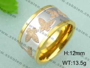 Stainless Steel Gold-plating Ring - KR18350-D