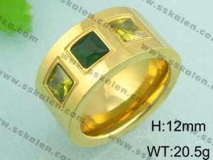Stainless Steel Gold-plating Ring - KR18522-D