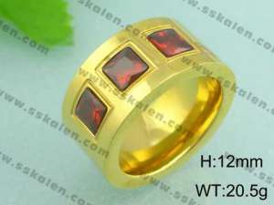 Stainless Steel Gold-plating Ring - KR18524-D