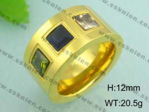 Stainless Steel Gold-plating Ring - KR18526-D