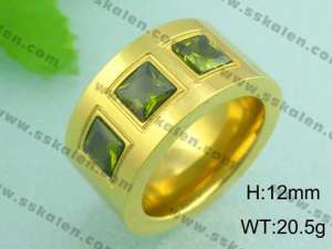 Stainless Steel Gold-plating Ring - KR18527-D