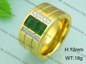 Stainless Steel Gold-plating Ring - KR18621-D