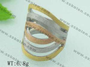 Stainless Steel Gold-plating Ring  - KR18993-D