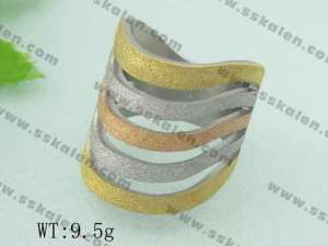 Stainless Steel Gold-plating Ring  - KR18997-D