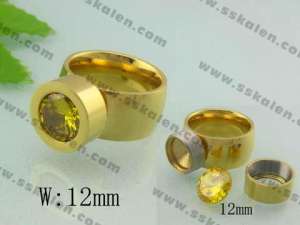 Stainless Steel Gold-plating Ring   - KR19056-D