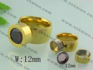 Stainless Steel Gold-plating Ring   - KR19059-D
