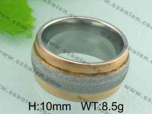 Stainless Steel Gold-plating Ring   - KR19067-D