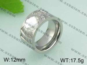  Stainless Steel Stone&Crystal Ring - KR20986-D