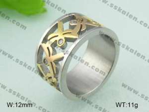 Stainless Steel Stone&Crystal Ring - KR21053-D