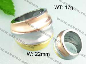 Stainless Steel Gold-plating Ring   - KR24388-L
