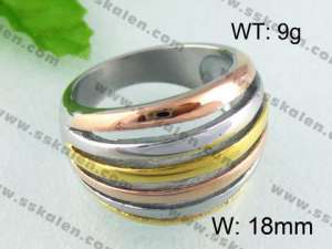 Stainless Steel Gold-plating Ring  - KR24394-L