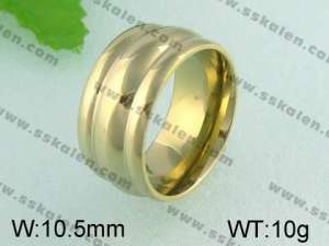 Stainless Steel Gold-plating Ring   - KR24620-K