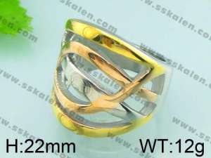  Stainless Steel Gold-plating Ring  - KR29522-L