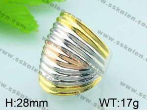 Stainless Steel Gold-plating Ring  - KR29531-L