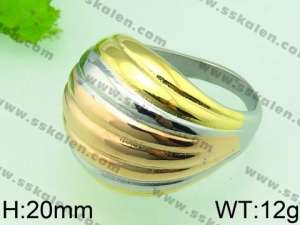 Stainless Steel Gold-plating Ring  - KR31344-L