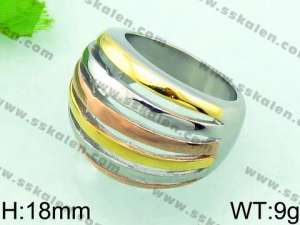 Stainless Steel Gold-plating Ring  - KR32149-L