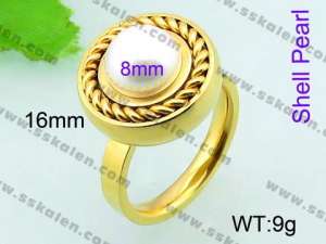 Stainless Steel Gold-plating Ring  - KR32378-Z