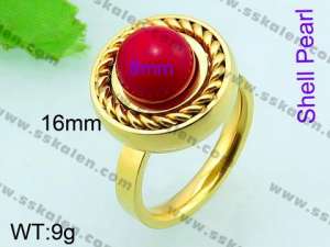 Stainless Steel Gold-plating Ring  - KR32380-Z