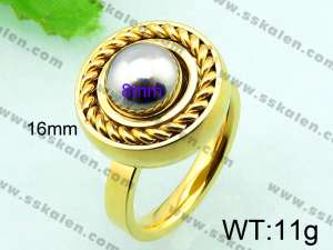  Stainless Steel Gold-plating Ring  - KR32400-Z