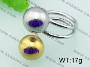  Stainless Steel Gold-plating Ring  - KR32728-Z