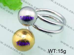  Stainless Steel Gold-plating Ring  - KR32730-Z