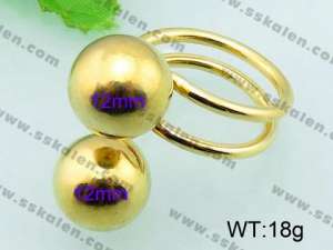 Stainless Steel Gold-plating Ring  - KR32736-Z