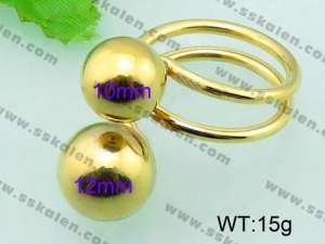 Stainless Steel Gold-plating Ring  - KR32738-Z