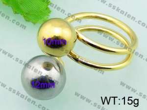 Stainless Steel Gold-plating Ring  - KR32739-Z