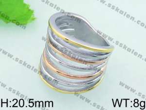  Stainless Steel Gold-plating Ring  - KR32759-L