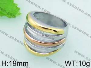  Stainless Steel Gold-plating Ring  - KR32761-L