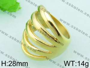 Stainless Steel Gold-plating Ring  - KR32764-L