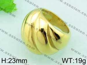  Stainless Steel Gold-plating Ring  - KR32773-L