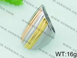  Stainless Steel Gold-plating Ring  - KR32782-L
