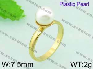 Stainless Steel Gold-plating Ring  - KR32788-L