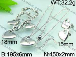 SS Jewelry Set  - KS32574-Z