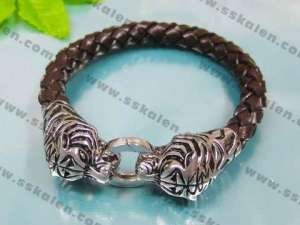 Stainless Steel Leather Bracelet - KB19298