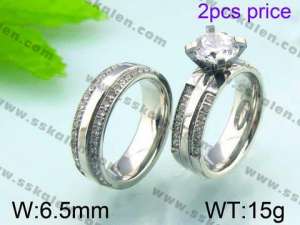  Stainless Steel Lover Ring - KR29542-K