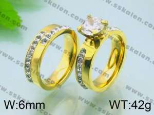  Stainless Steel Lover Ring - KR30337-K