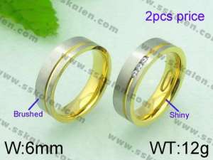 Stainless Steel Lover Ring - KR30746-K