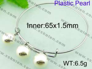 Stainless Steel Plastic Bangle  - KB55970-Z